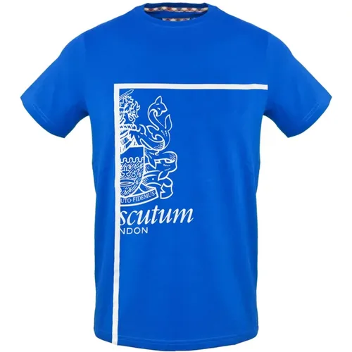 Logo Baumwoll T-shirt Frühling/Sommer Männer - Aquascutum - Modalova