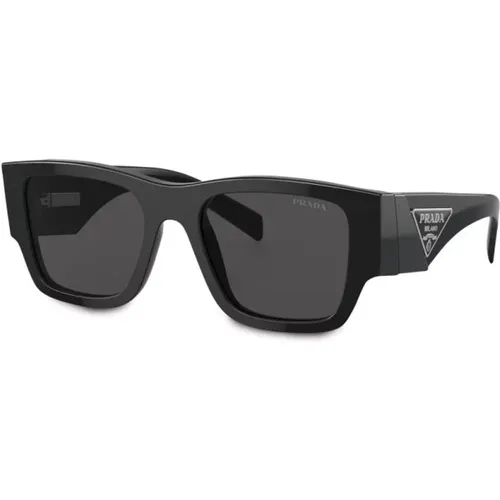 Schwarze Sonnenbrille mit Originalzubehör - Prada - Modalova