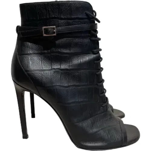 Pre-owned Leather boots , female, Sizes: 7 UK - Yves Saint Laurent Vintage - Modalova