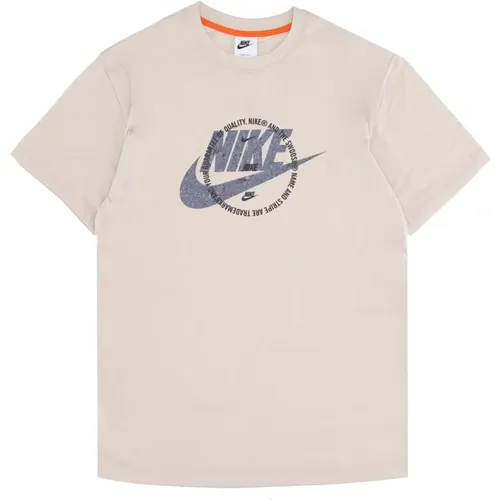 Casual Crew Neck Tee Rattan/Orange - Nike - Modalova