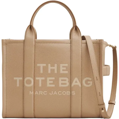 Medium Traveller Tote in Camel Leather , female, Sizes: ONE SIZE - Marc Jacobs - Modalova