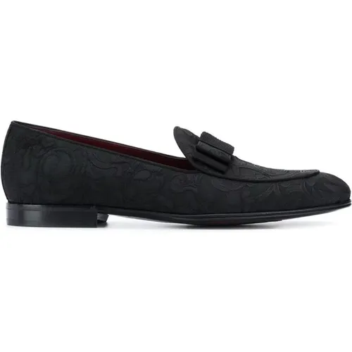 Schwarze Barock Jacquard Loafers , Herren, Größe: 41 EU - Dolce & Gabbana - Modalova