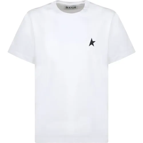 Logo Print T-Shirt with Black Star , male, Sizes: XL - Golden Goose - Modalova
