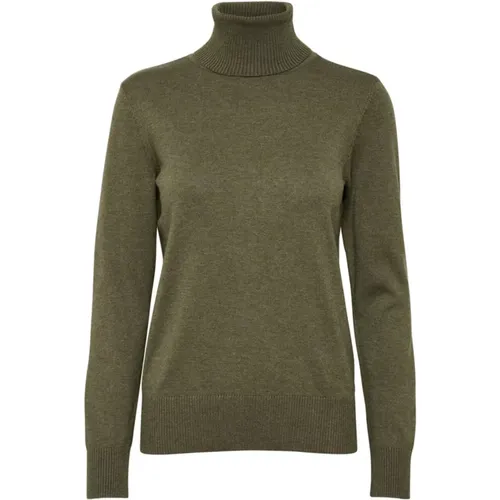 Army Melange Rollneck Sweater , female, Sizes: S, M, 2XL, XL, XS - Saint Tropez - Modalova