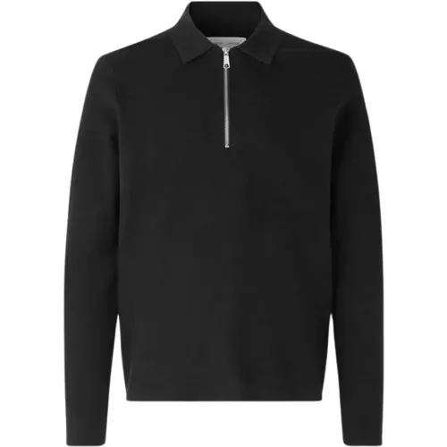 Half Zip Knitted Polo Shirt , male, Sizes: XL, 2XL, L, S - Samsøe Samsøe - Modalova