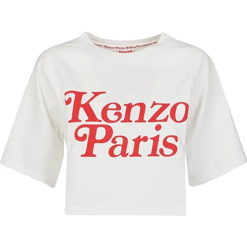 Verdy Boxy T-Shirt Blanc Casse , Damen, Größe: S - Kenzo - Modalova