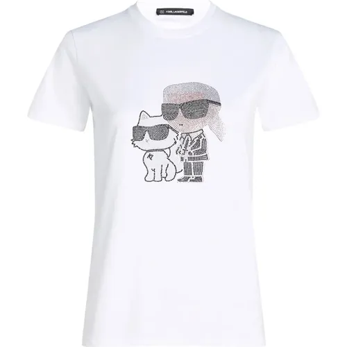 Damen T-Shirt , Damen, Größe: M - Karl Lagerfeld - Modalova