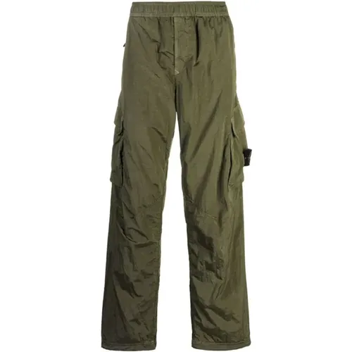 Cargo Trousers with Comp Patch , male, Sizes: W31 - Stone Island - Modalova