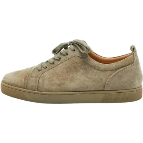 Pre-owned Suede sneakers , male, Sizes: 11 1/2 UK - Christian Louboutin Pre-owned - Modalova