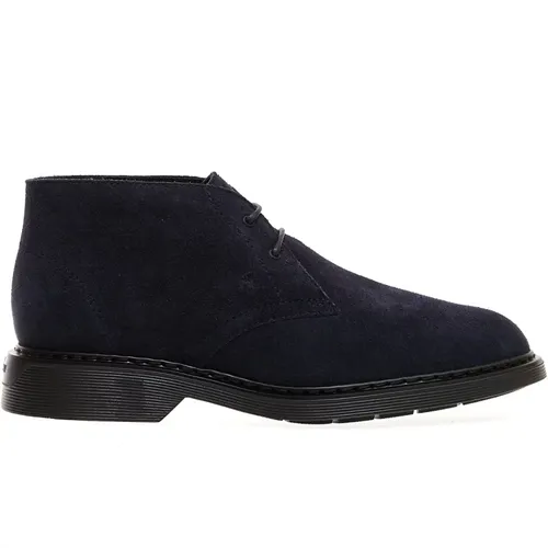 Blaue Wildleder Stiefeletten Hogan - Hogan - Modalova