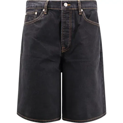 Schwarze Shorts mit Knopfverschluss , Herren, Größe: W32 - Stüssy - Modalova