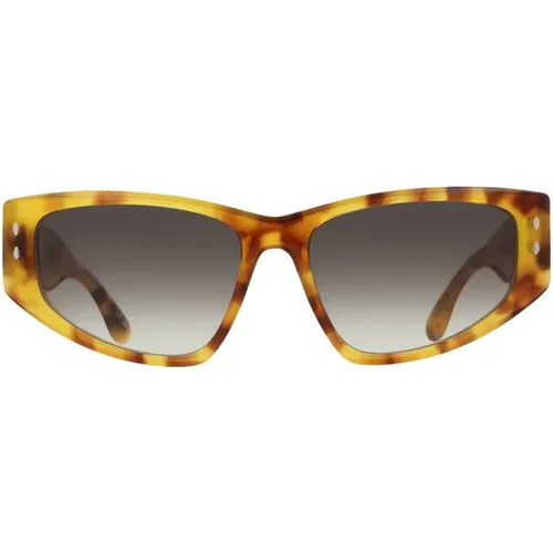 Cateye Sonnenbrille in Gelb Schildpatt , Damen, Größe: 57 MM - Isabel marant - Modalova