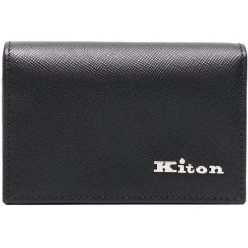 Leather Textured Bag , male, Sizes: ONE SIZE - Kiton - Modalova