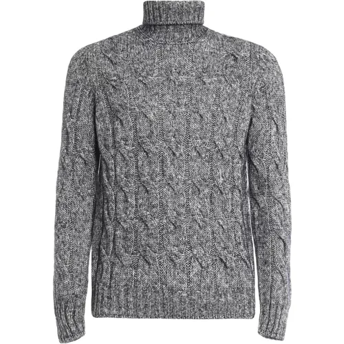 Ribbed Trims Turtleneck Sweater , male, Sizes: M - Saint Laurent - Modalova