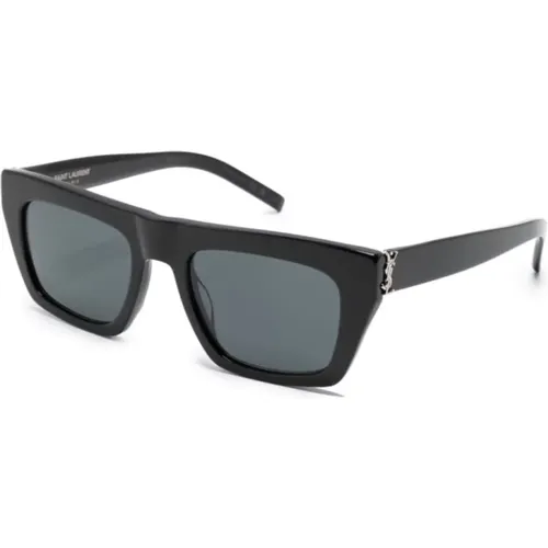 Schwarze Sonnenbrille, vielseitig und stilvoll , unisex, Größe: 52 MM - Saint Laurent - Modalova