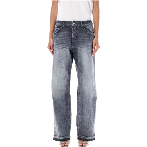 Weite Denim Jeans , Damen, Größe: 2XS - Dsquared2 - Modalova