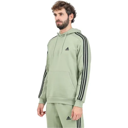 Essentials Fleece 3-Stripes Kapuzenpullover , Herren, Größe: 2XL - Adidas - Modalova