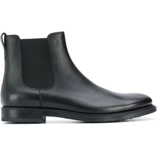 Ankle Boots with Round Toe and Elastic Inserts , male, Sizes: 6 UK - TOD'S - Modalova