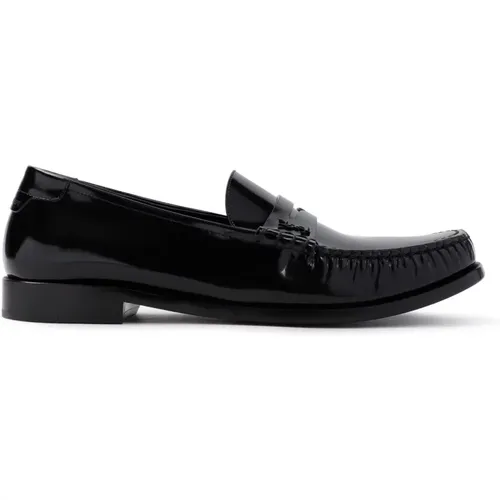 Leather Loafer Shoes , male, Sizes: 10 1/2 UK, 9 UK, 8 1/2 UK, 8 UK - Saint Laurent - Modalova