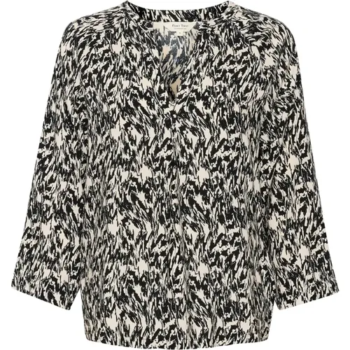 Texture Print Blouse 3/4 Sleeves , female, Sizes: M, 2XS, L, 4XL, S, XS, 2XL, 3XL - Part Two - Modalova