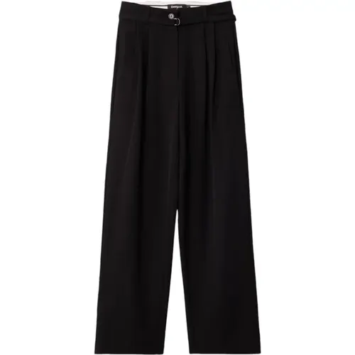 Zip Button Trousers Women Fall/Winter , female, Sizes: M, L, XL, XS, S - Desigual - Modalova