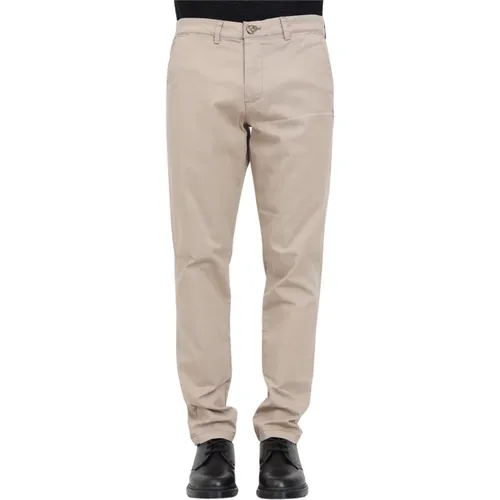 Slim Fit Hose mit Reißverschluss und Knopfverschluss , Herren, Größe: W34 - Selected Homme - Modalova