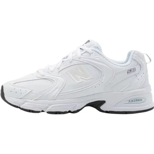 Total White Leather Unisex Sneakers , male, Sizes: 8 UK - New Balance - Modalova