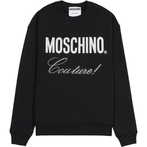 Crystal Logo Mode Sweatshirt - Moschino - Modalova