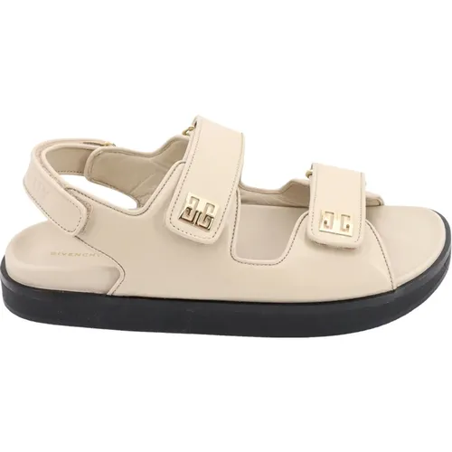 Leather Sandals with Adjustable Strap , female, Sizes: 8 UK, 4 UK, 5 UK, 6 UK, 3 UK - Givenchy - Modalova