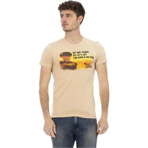 Action T-Shirt mit Logo-Muster , Herren, Größe: M - Trussardi - Modalova