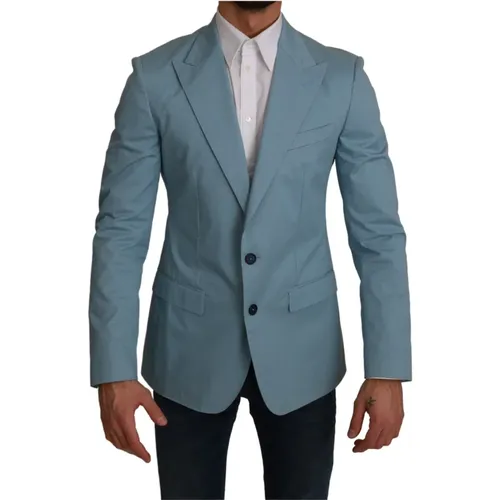 Blauer Slim Fit Coat Jacket Martini Blazer - Dolce & Gabbana - Modalova
