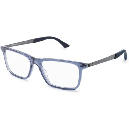 Blaue Optische Brille,Braun/Havanna Optische Brille,Klassische Schwarze Optische Brille,Designer Brille Schwarz MB0333O,Glasses - Montblanc - Modalova
