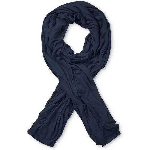 Classic Navy Modal Scarf , female, Sizes: ONE SIZE - Masai - Modalova