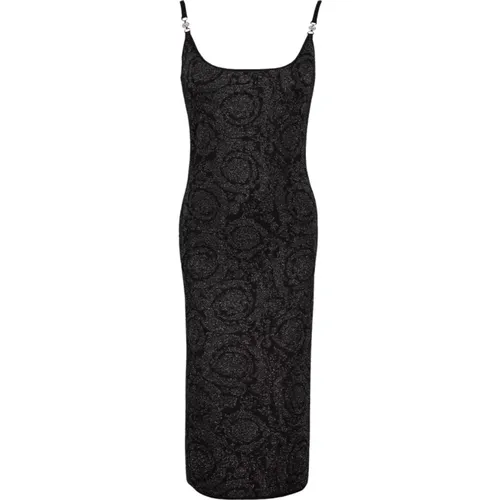 Barocco Lurex-Kleid mit Medusa-Details - Versace - Modalova