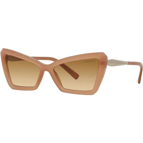 Metal and Acetate Cat-Eye Sunglasses , female, Sizes: 56 MM - Tiffany - Modalova