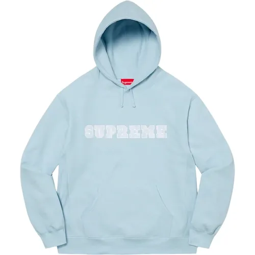 Limitierte Auflage Spitzen Kapuzenpullover Hellblau , Herren, Größe: L - Supreme - Modalova