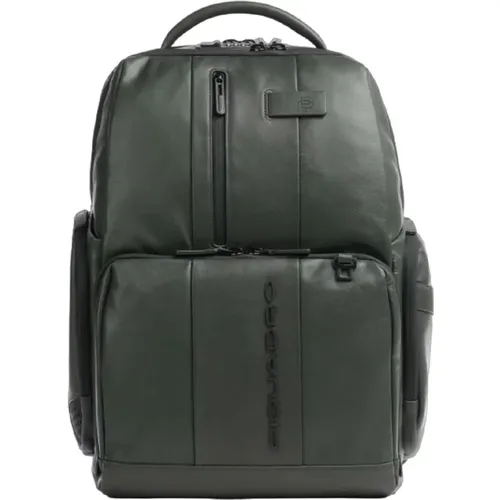 Grüne Bucket Bag & Rucksack mit Diebstahlschutz und USB - Piquadro - Modalova