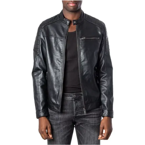 Leather Jacket , male, Sizes: XL, 2XL, S, M, XS - jack & jones - Modalova