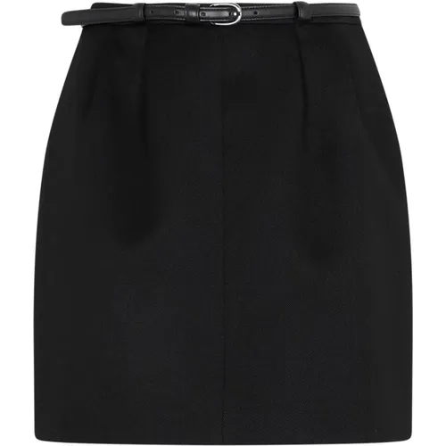 Wool Mini Skirt , female, Sizes: XS - Saint Laurent - Modalova