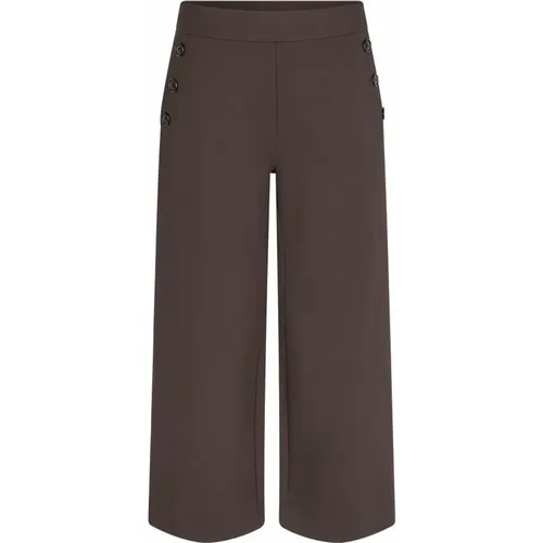 Stylish Cropped Trousers Coffee Bean , female, Sizes: L, 2XL, S - Masai - Modalova