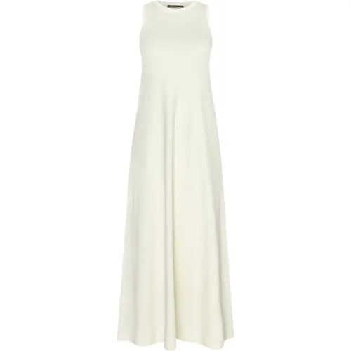 Ecru Sleeveless A-Line Dress in Soft Cotton , female, Sizes: S, L, XS, M - drykorn - Modalova