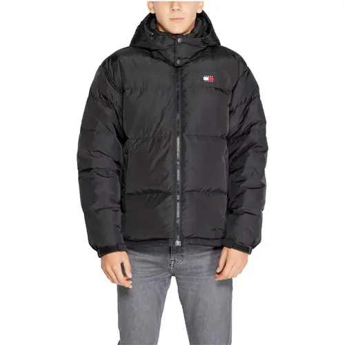 Alaska Puffer Jacke Herren,Schwarze Steppjacke für Herren,Blaue Steppjacke für Winterausflüge,Herren Pufferjacke Alaska Stil,Steppjacke Herren Herb - Tommy Jeans - Modalova