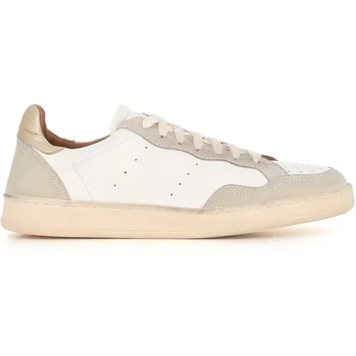 White and Grey Leather Sneakers , female, Sizes: 4 UK, 3 UK, 5 UK, 7 UK - Elia Maurizi - Modalova