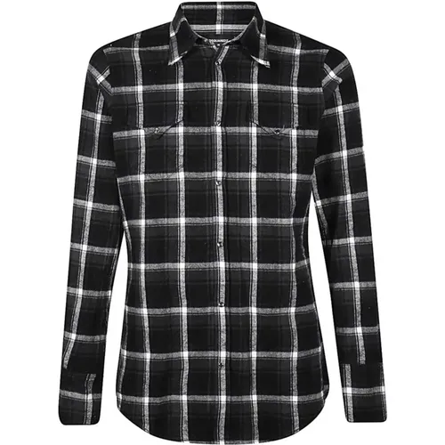 Flannel Cotton Blend Shirt , male, Sizes: M, XL - Dsquared2 - Modalova