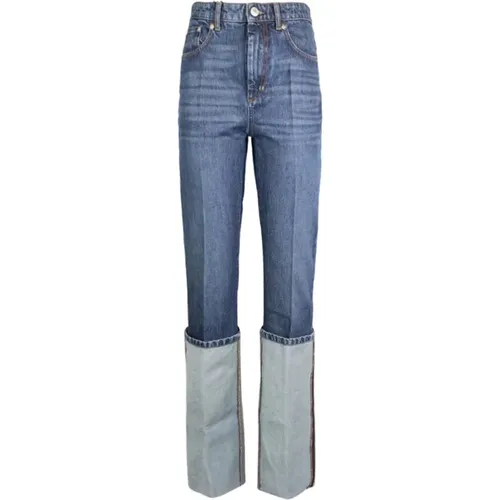 High Waist Slim Fit Blaue Jeans , Damen, Größe: W29 - SPORTMAX - Modalova