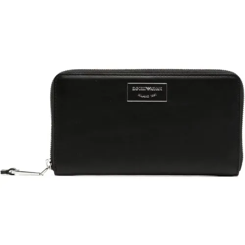 Sleek Leather Wallet and Cardholder , female, Sizes: ONE SIZE - Emporio Armani - Modalova