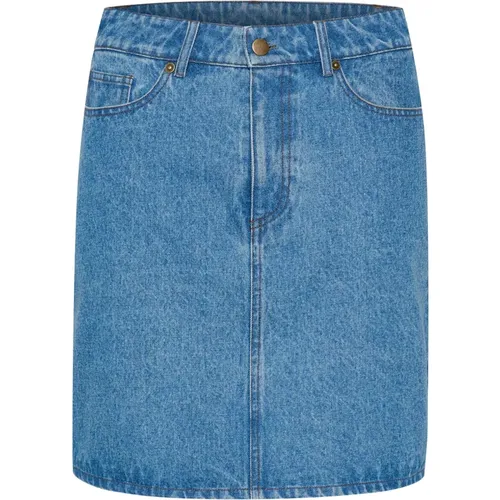 Kurzer Denimrock Mittelblau , Damen, Größe: XL - Saint Tropez - Modalova