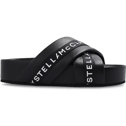 Schwarze `Vesta` Slide-Sandalen mit Zehentrennern , Damen, Größe: 36 EU - Stella Mccartney - Modalova