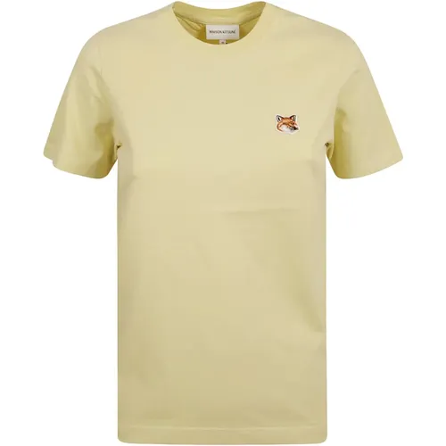 Fuchskopf Patch T-Shirt , Damen, Größe: S - Maison Kitsuné - Modalova