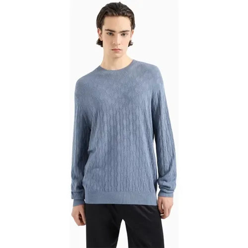 Flintstone Round Neck Sweater , male, Sizes: S, XL, M, L, XS - Armani Exchange - Modalova